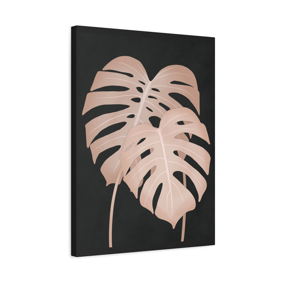 Pink Monstera Canvas Print – Botanical Wall Art