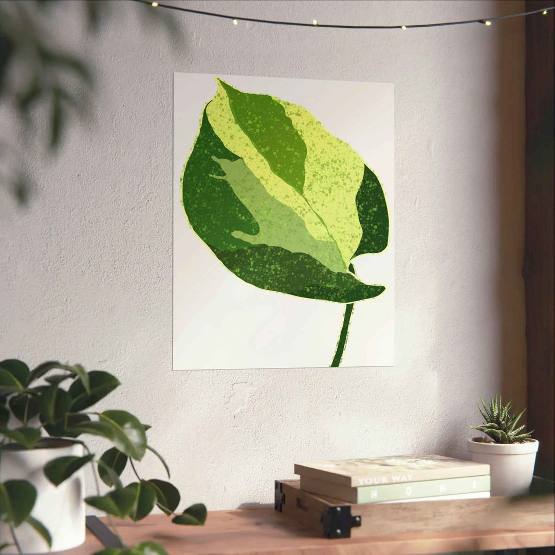 Pothos Wall Art – Botanical Poster on Museum Grade Paper | Indoor Plant Print Unframed - The Potted Pixel