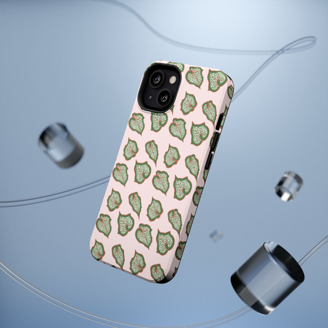 Begonia Pattern Phone Case – Dual Layer Protective Cover