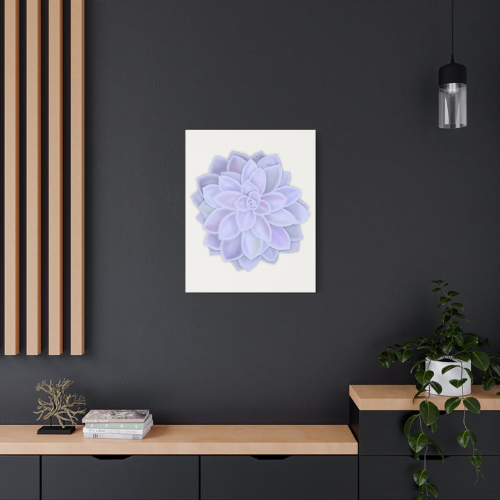 Succulent Canvas Art Pastel Rosette Canvas Durable Cotton Print Botanical Wall Art