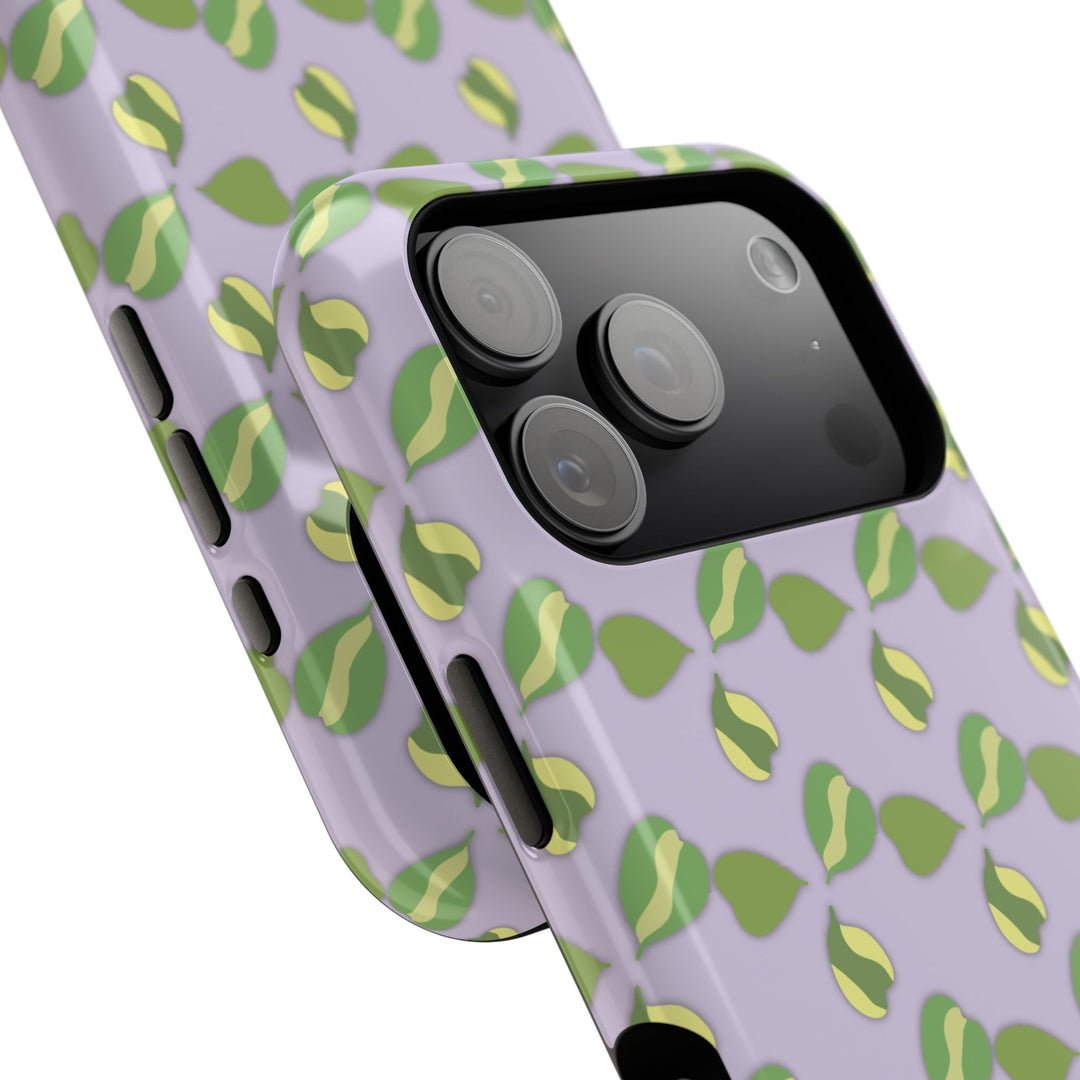 Hoya Kerrii Pattern Impact Resistant Phone Case Green Botanical Protective Cover Full Wrap Print