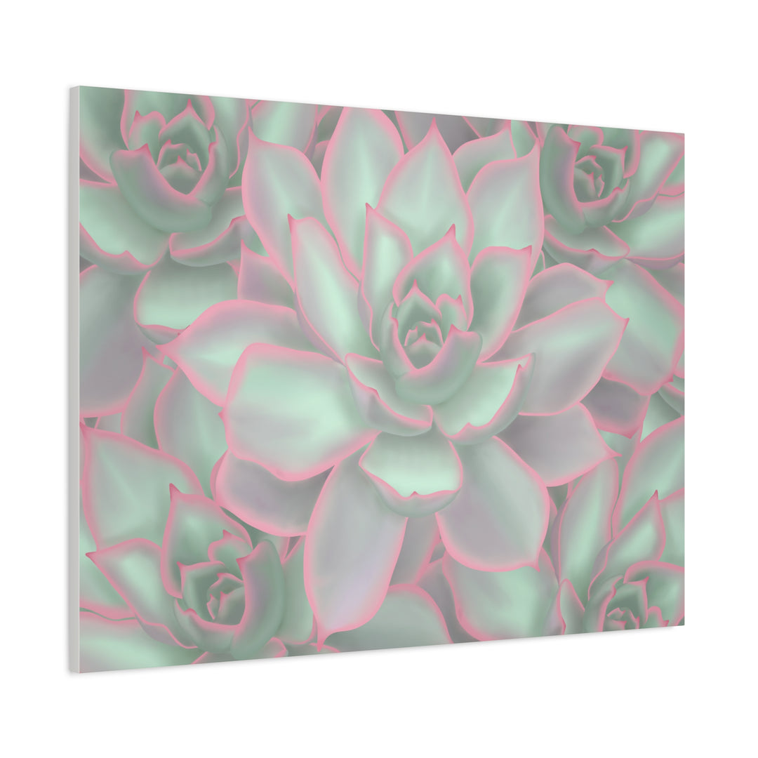Echeveria Violet Queen Canvas Wall Art Succulent Print Matte Botanical Decor For Indoor Spaces