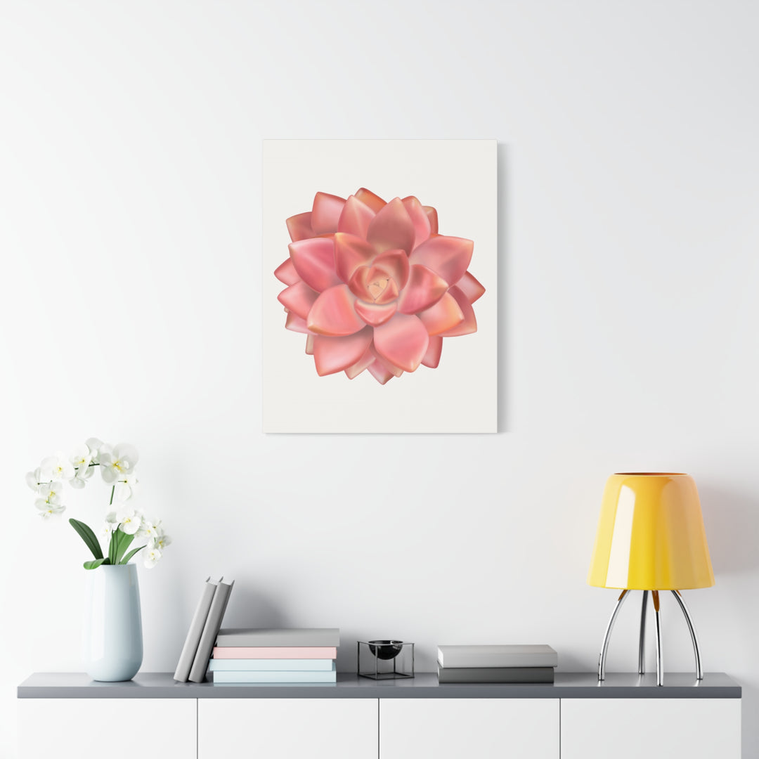 Succulent Canvas Art California Sunset Rosette Botanical Wall Art Print The Potted Pixel