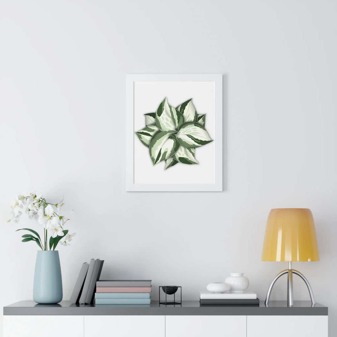 Manjula Pothos Print Framed Wall Art Botanical Poster With Heart Shaped Leaves Indoor Plant Decor