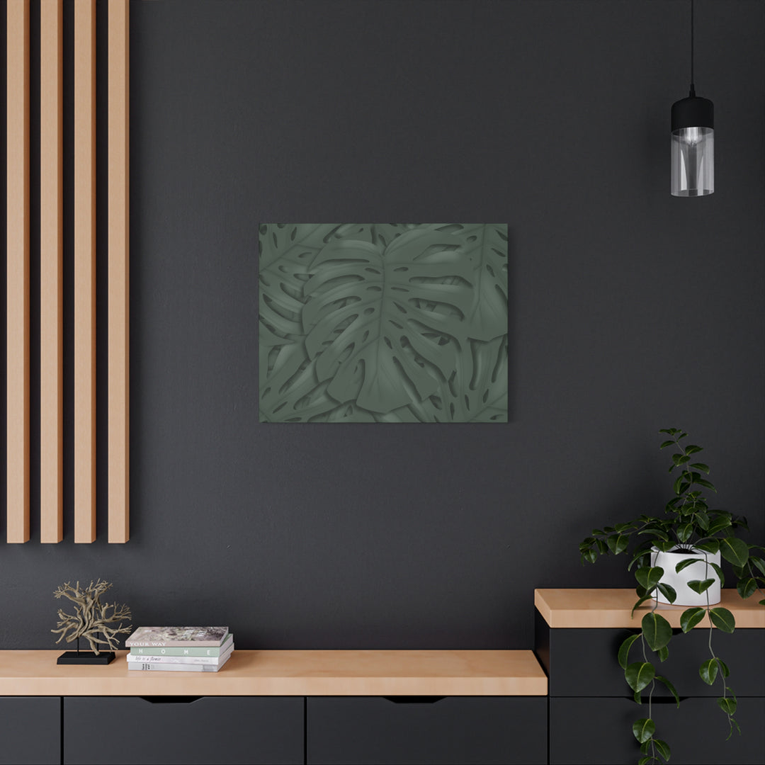Monstera Canvas Art Tropical Leaf Wall Decor Durable Matte Finish Cotton Canvas Print 24x36