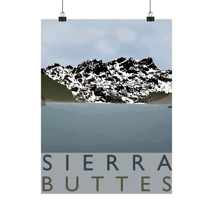 Sierra Buttes Minimalist Print