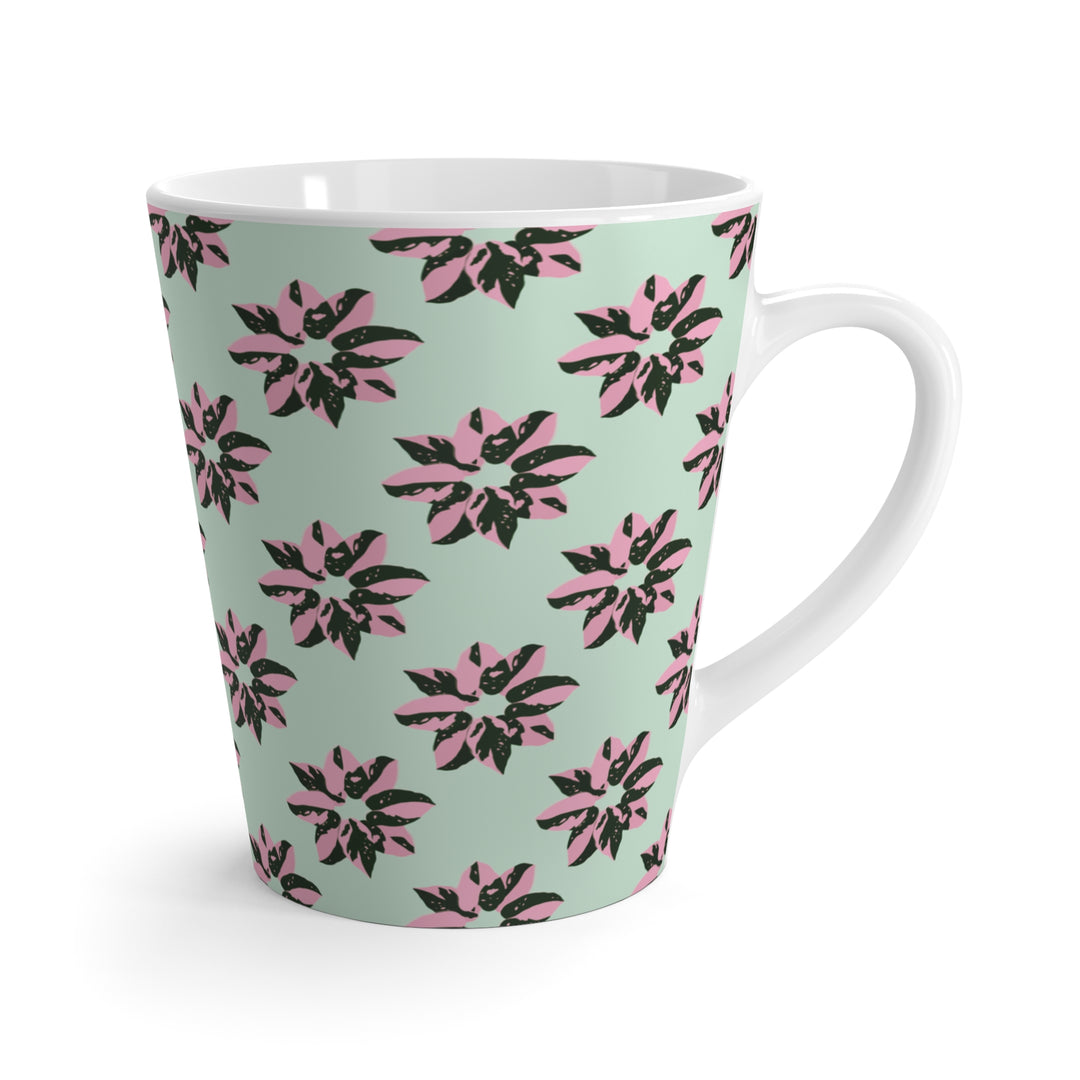 Pink Princess Philodendron Pattern Ceramic Mug 12 oz