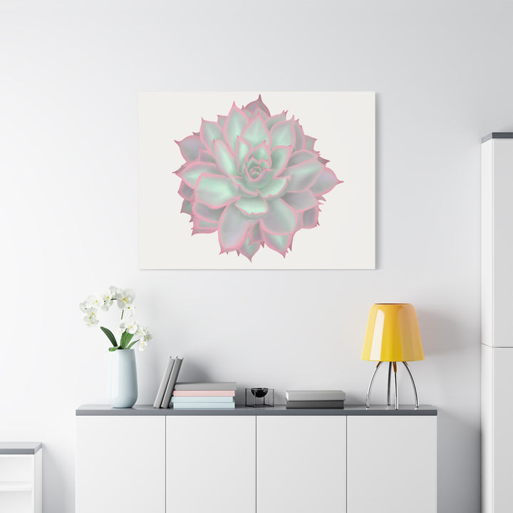 Echeveria Violet Queen Canvas Wall Art Rosette Succulent Print With Matte Finish