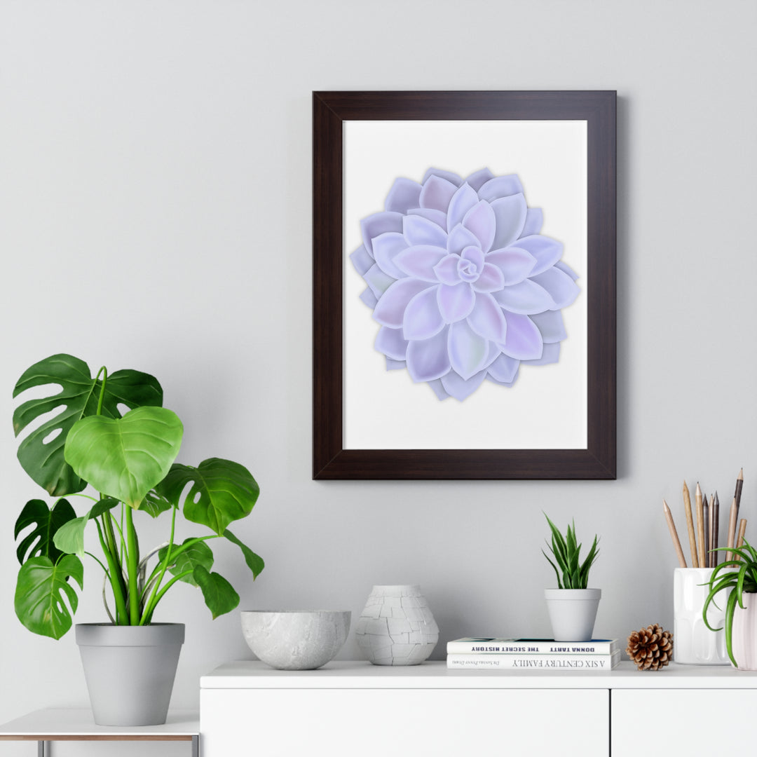 Graptopetalum Murasaki Succulent Framed Print – Botanical Wall Art - The Potted Pixel