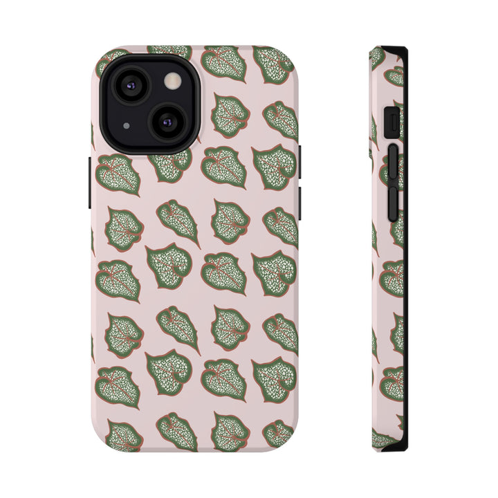 Begonia Pattern Phone Case – Dual Layer Protective Cover