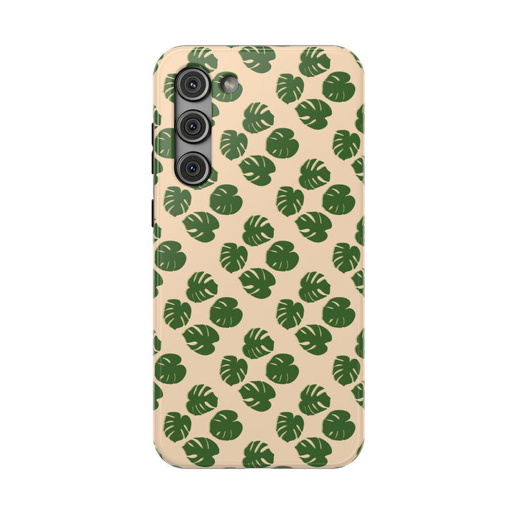 Monstera Pattern Phone Case – Dual Layer Protective Cover