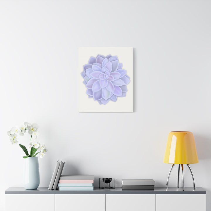 Succulent Canvas Art Pastel Rosette Canvas Durable Cotton Print Botanical Wall Art
