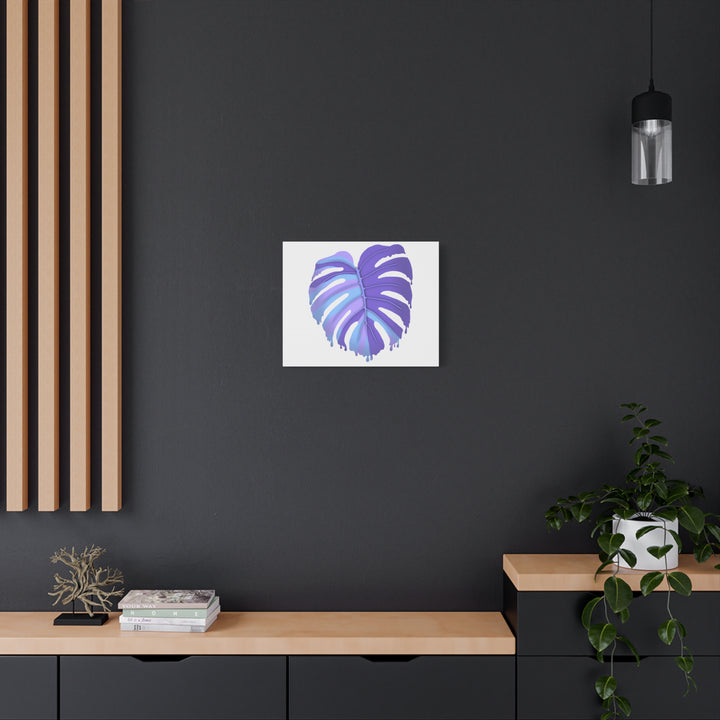 Purple Monstera Canvas Print The Potted Pixel Modern Wall Art For Living Room Decor