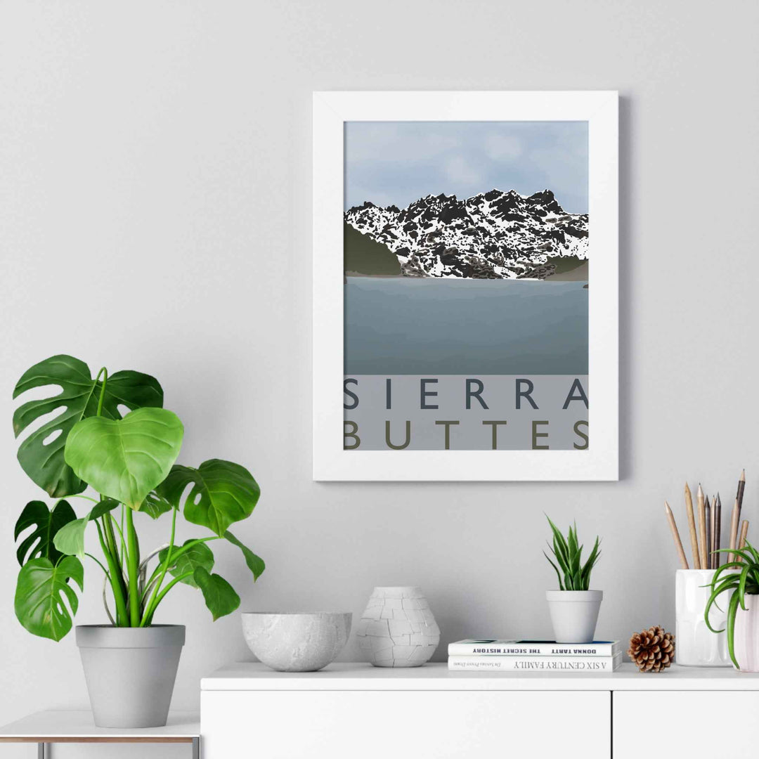 Sierra Buttes Minimalist Framed Print