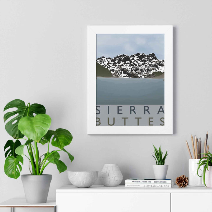 Sierra Buttes Minimalist Framed Print
