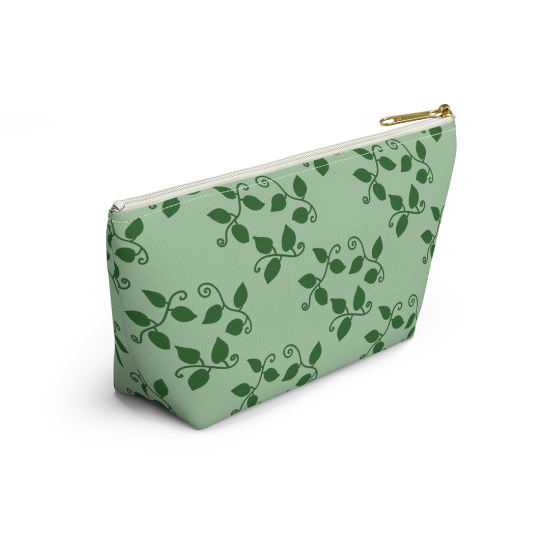 Pothos Pattern Accessory Pouch Floral Makeup Bag With T Bottom The Potted Pixel Studio
