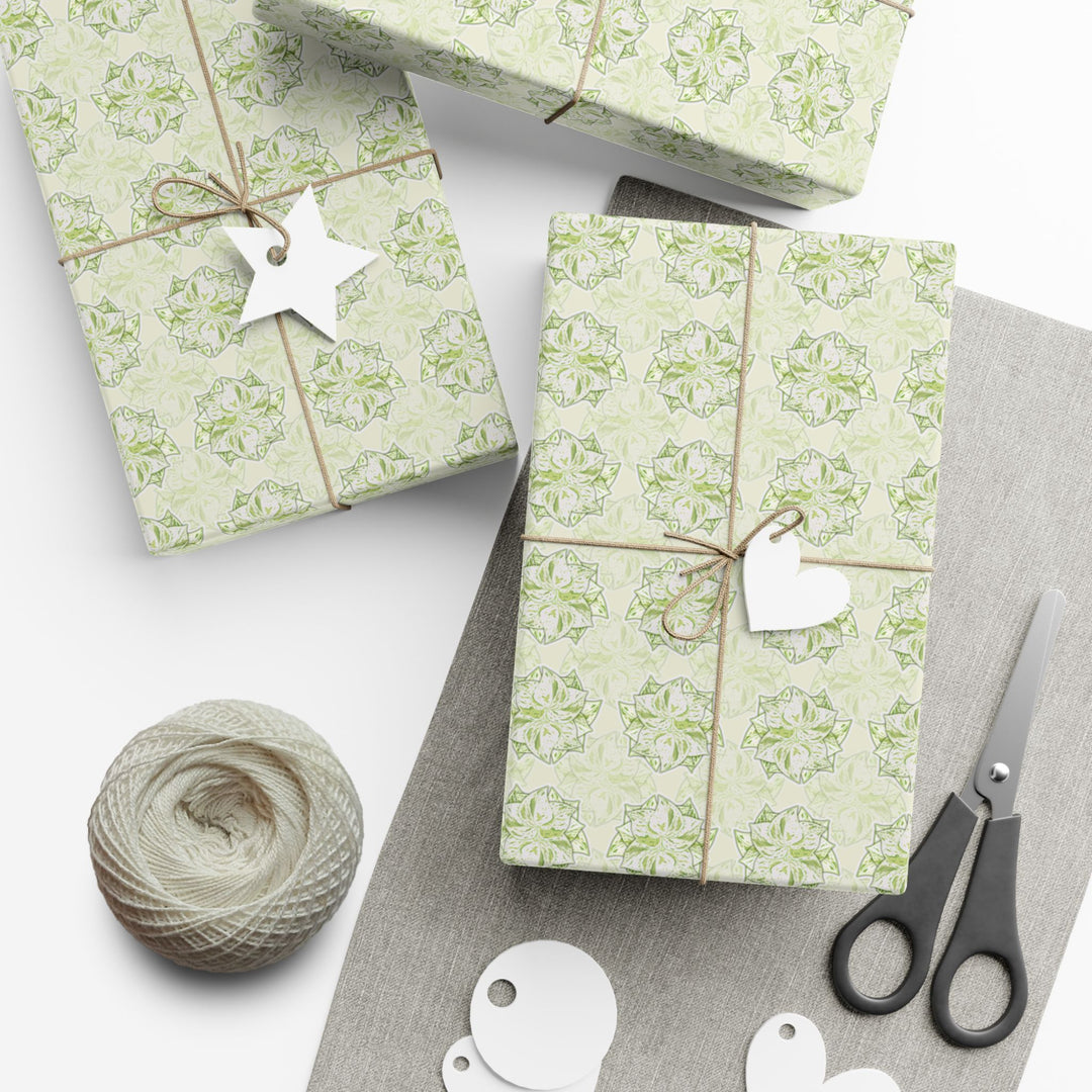 Snow Queen Pothos Wrapping Paper – Botanical Gift Wrap Roll