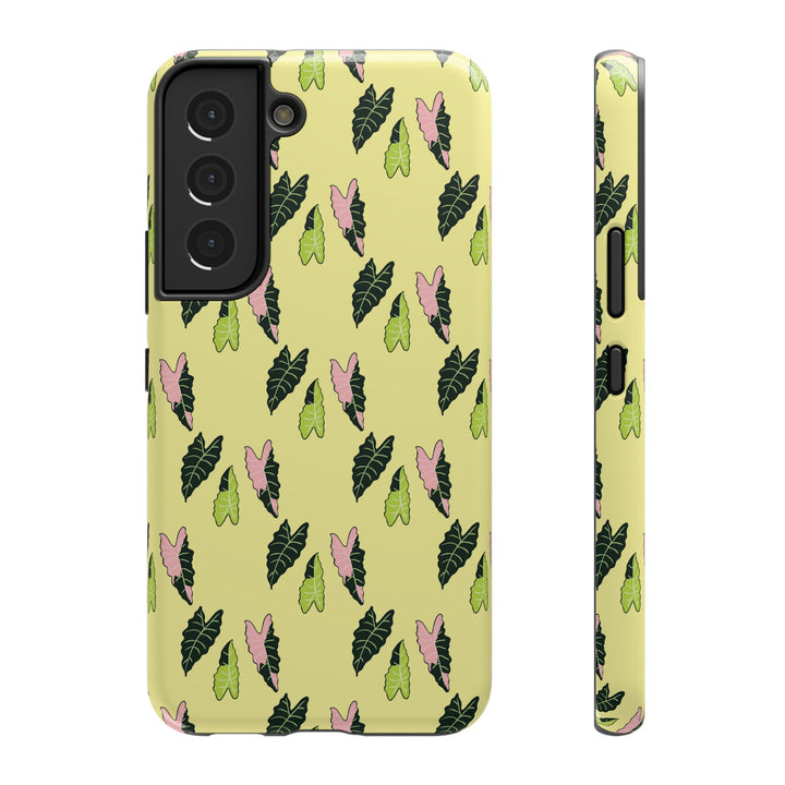 Alocasia Pattern Phone Case – Dual Layer Protective Cover