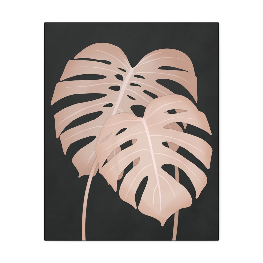 Pink Monstera Canvas Print – Botanical Wall Art