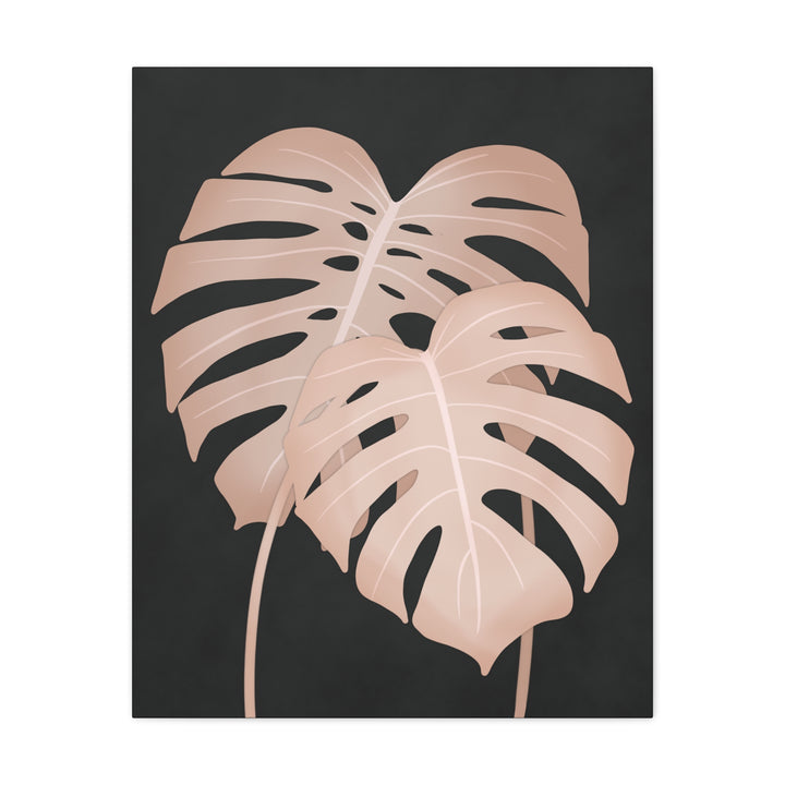 Pink Monstera Canvas Print – Botanical Wall Art