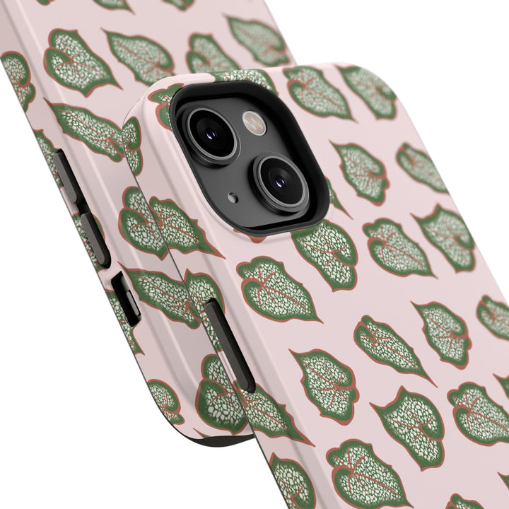 Begonia Pattern Phone Case – Dual Layer Protective Cover