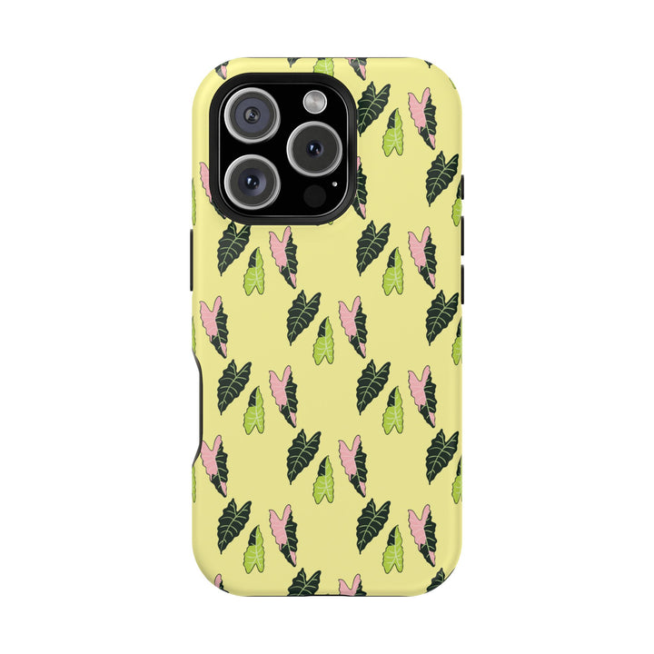 Alocasia Pattern Phone Case – Dual Layer Protective Cover