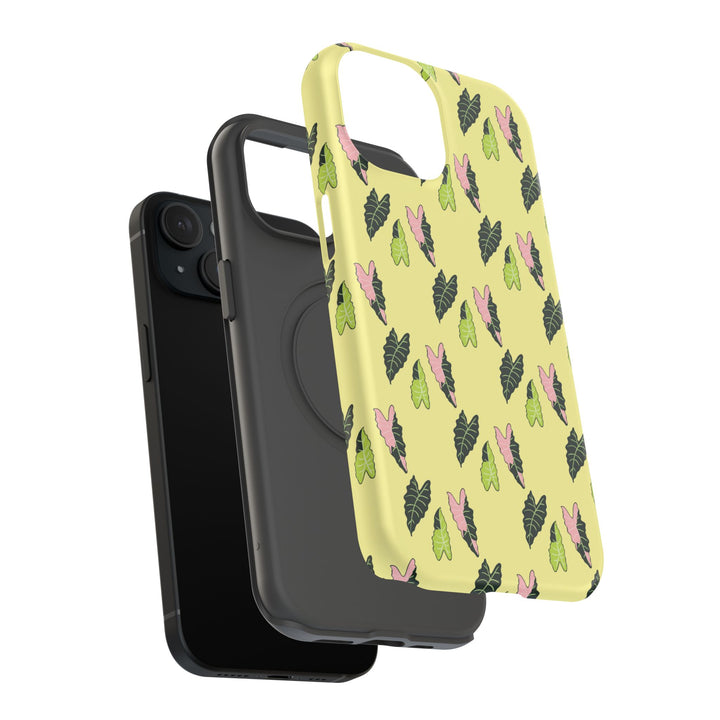 Alocasia Pattern Phone Case – Dual Layer Protective Cover