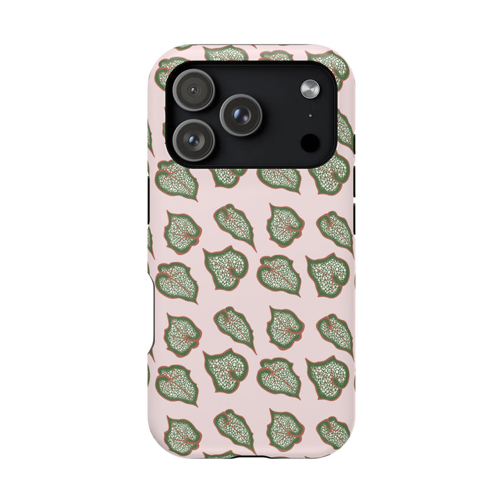Begonia Pattern Phone Case – Dual Layer Protective Cover