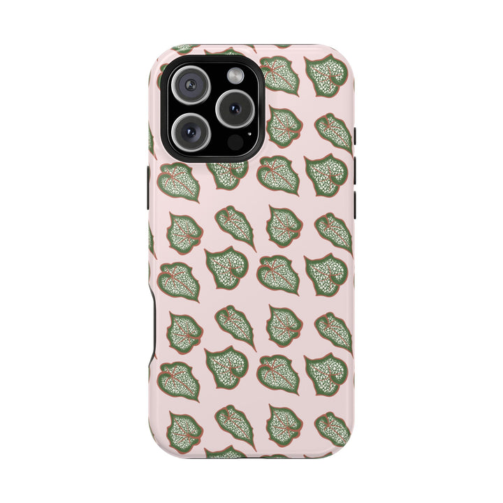 Begonia Pattern Phone Case – Dual Layer Protective Cover