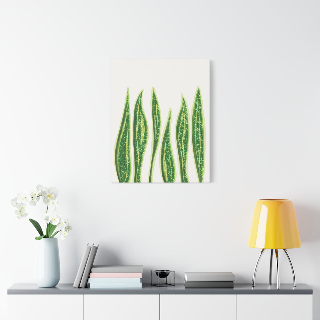 Snake Plant Canvas Print Matte 1.25 Inch Stretch Canvas Wall Art For Living Room Decor