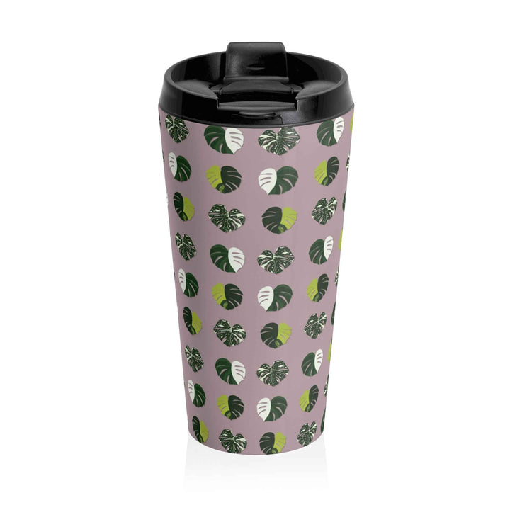 Variegated Monstera Pattern 15 oz Vacuum Insulated Stainless Steel Travel Tumbler