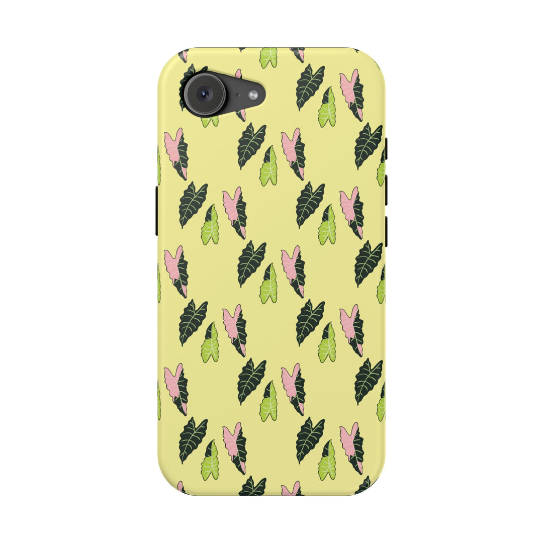 Alocasia Pattern Phone Case – Dual Layer Protective Cover