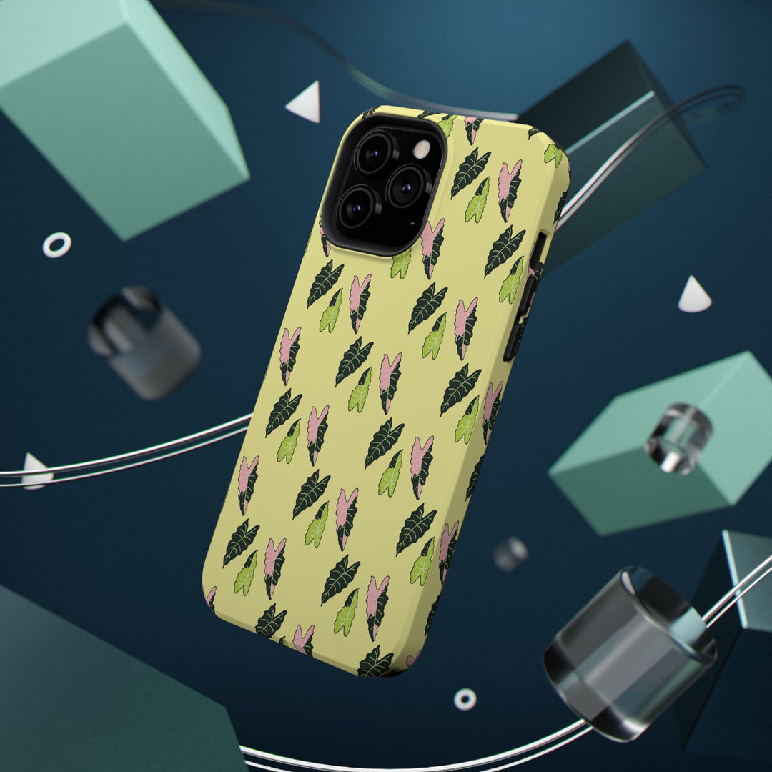 Alocasia Pattern Phone Case – Dual Layer Protective Cover