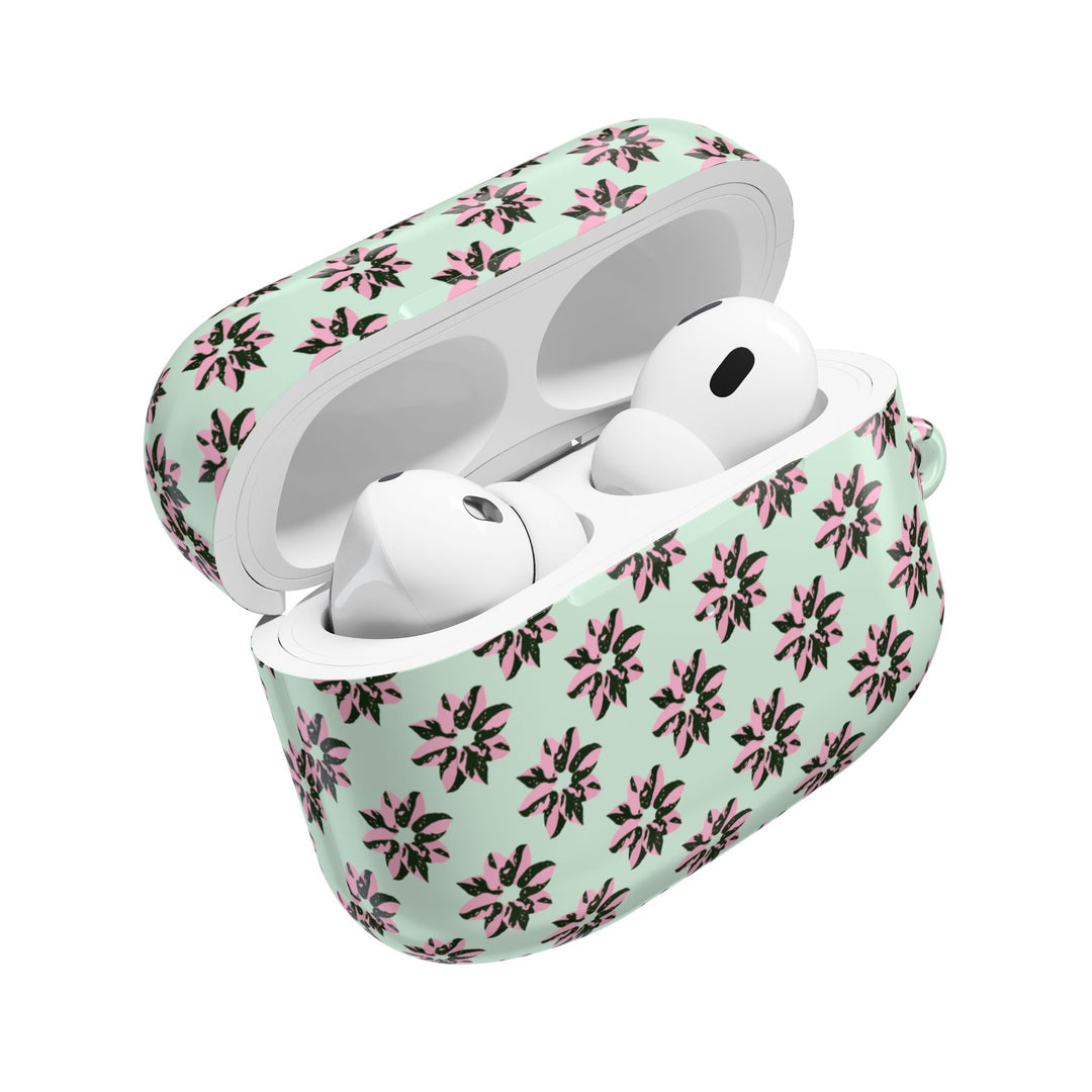 Pink Princess Philodendron Pattern AirPod Case by Printify