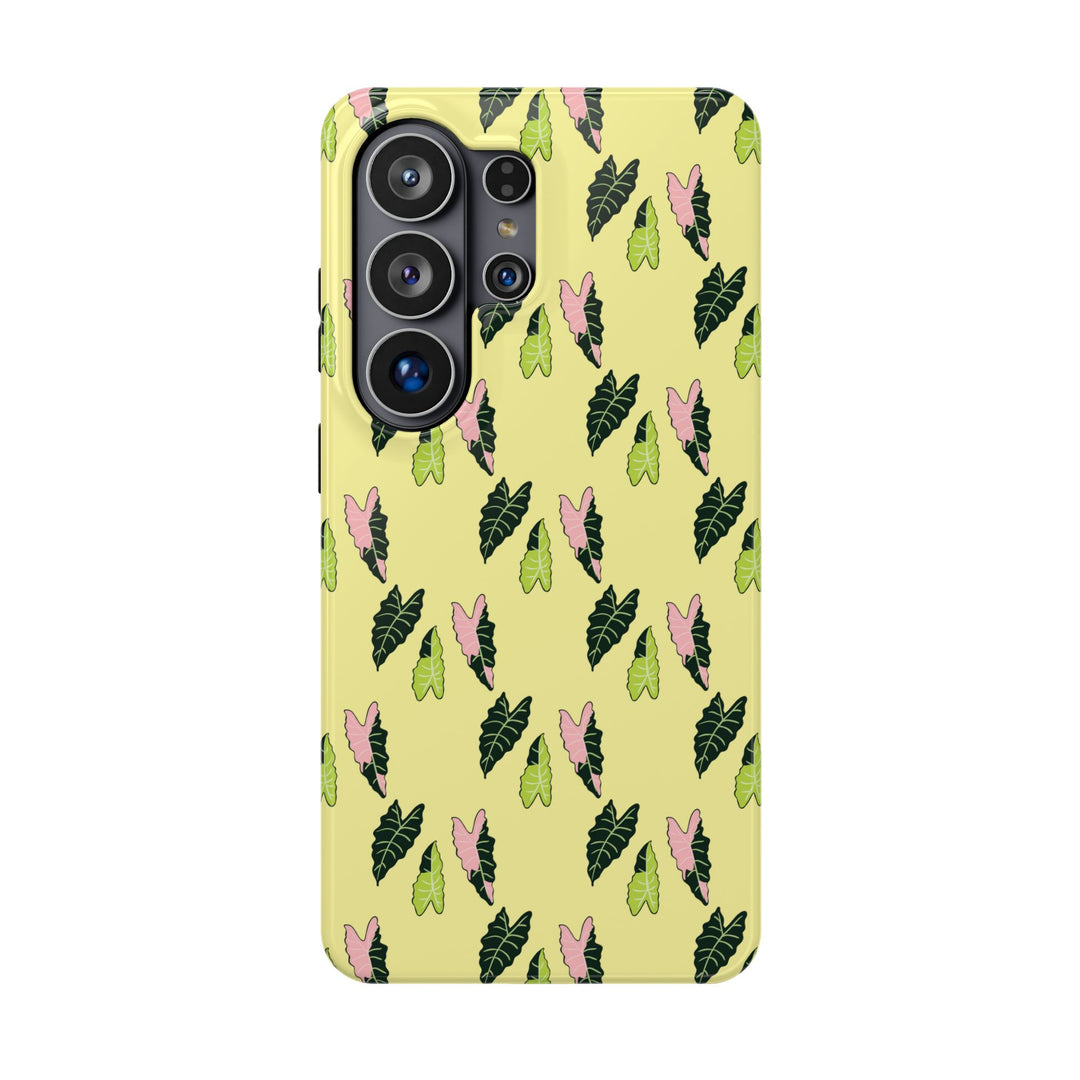 Alocasia Pattern Phone Case – Dual Layer Protective Cover