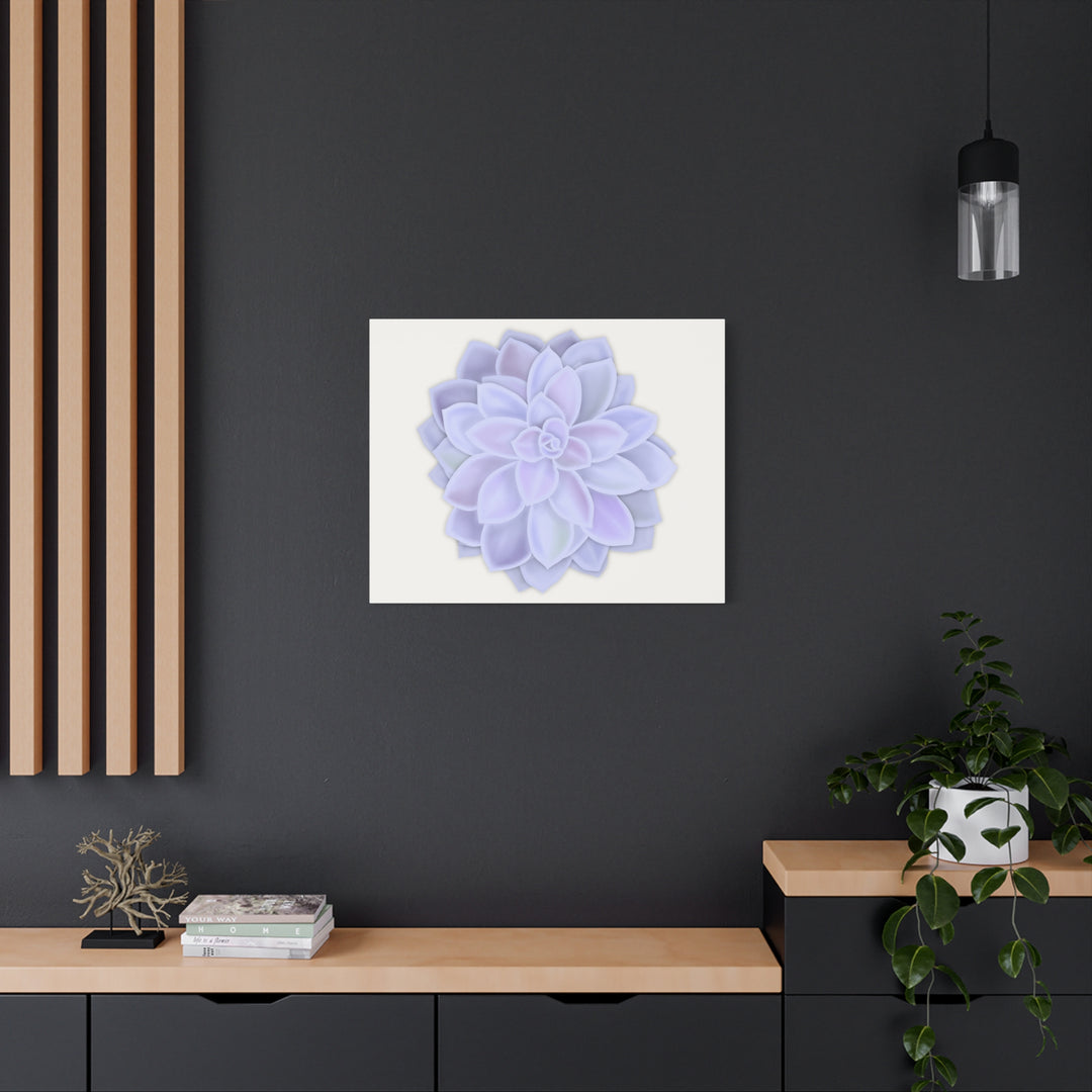 Succulent Canvas Art Pastel Rosette Canvas Durable Cotton Print Botanical Wall Art