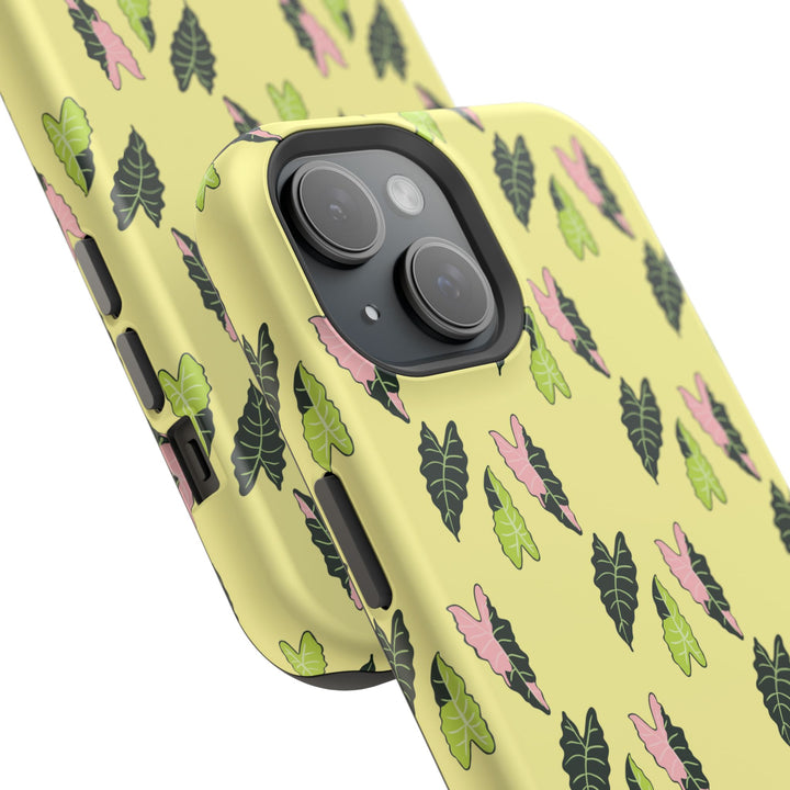 Alocasia Pattern Phone Case – Dual Layer Protective Cover