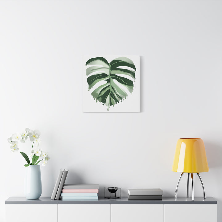 Melting Monstera Albo Canvas Large Indoor Wall Art Print Matte Finish Tropical Home Decor