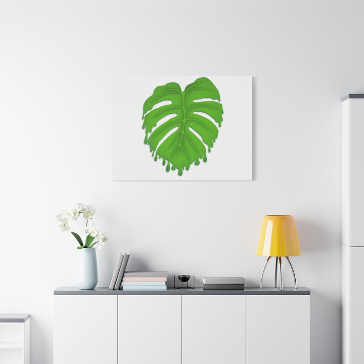 Melting Monstera Canvas Wall Art Large Botanical Print On Premium Cotton With Matte Finish For Indoor Decor