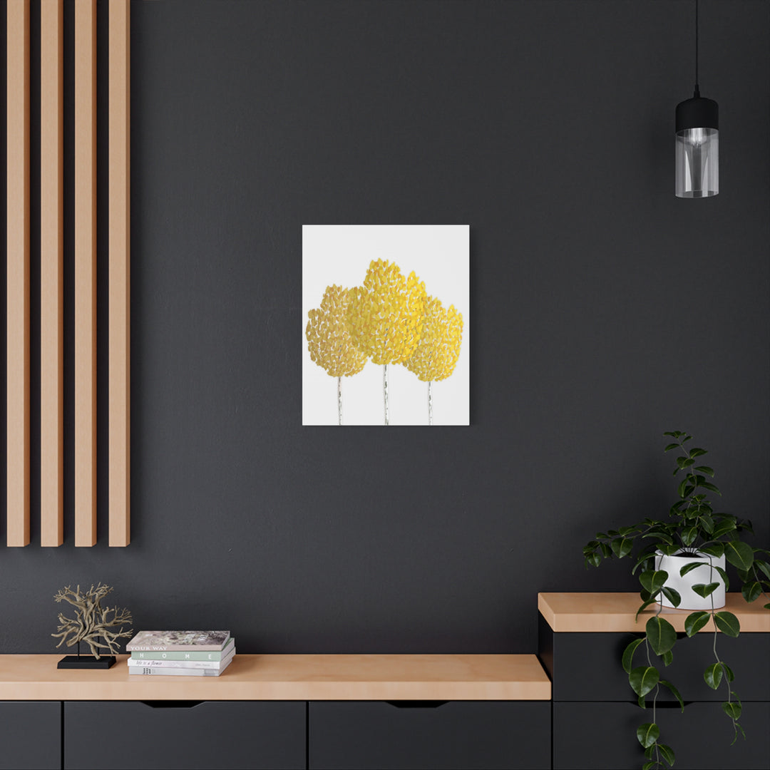 Fall Aspen Canvas Wall Art Print Quaking Aspen Yellow Fall Foliage on Durable Cotton Canvas