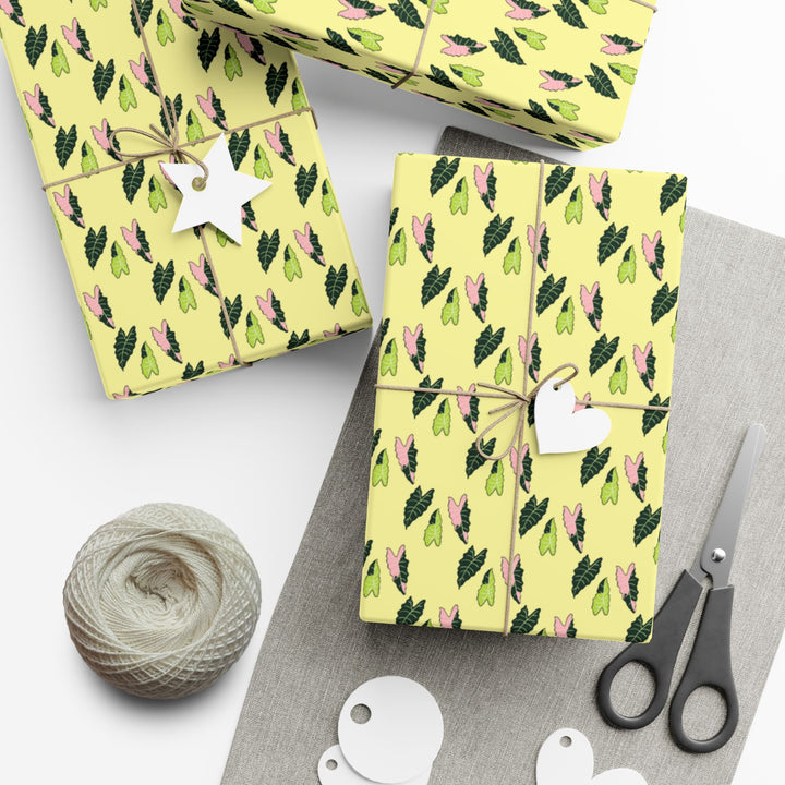 Alocasia Pattern Wrapping Paper – Botanical Gift Wrap Roll