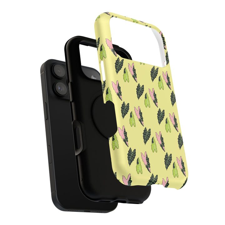 Alocasia Pattern Phone Case – Dual Layer Protective Cover