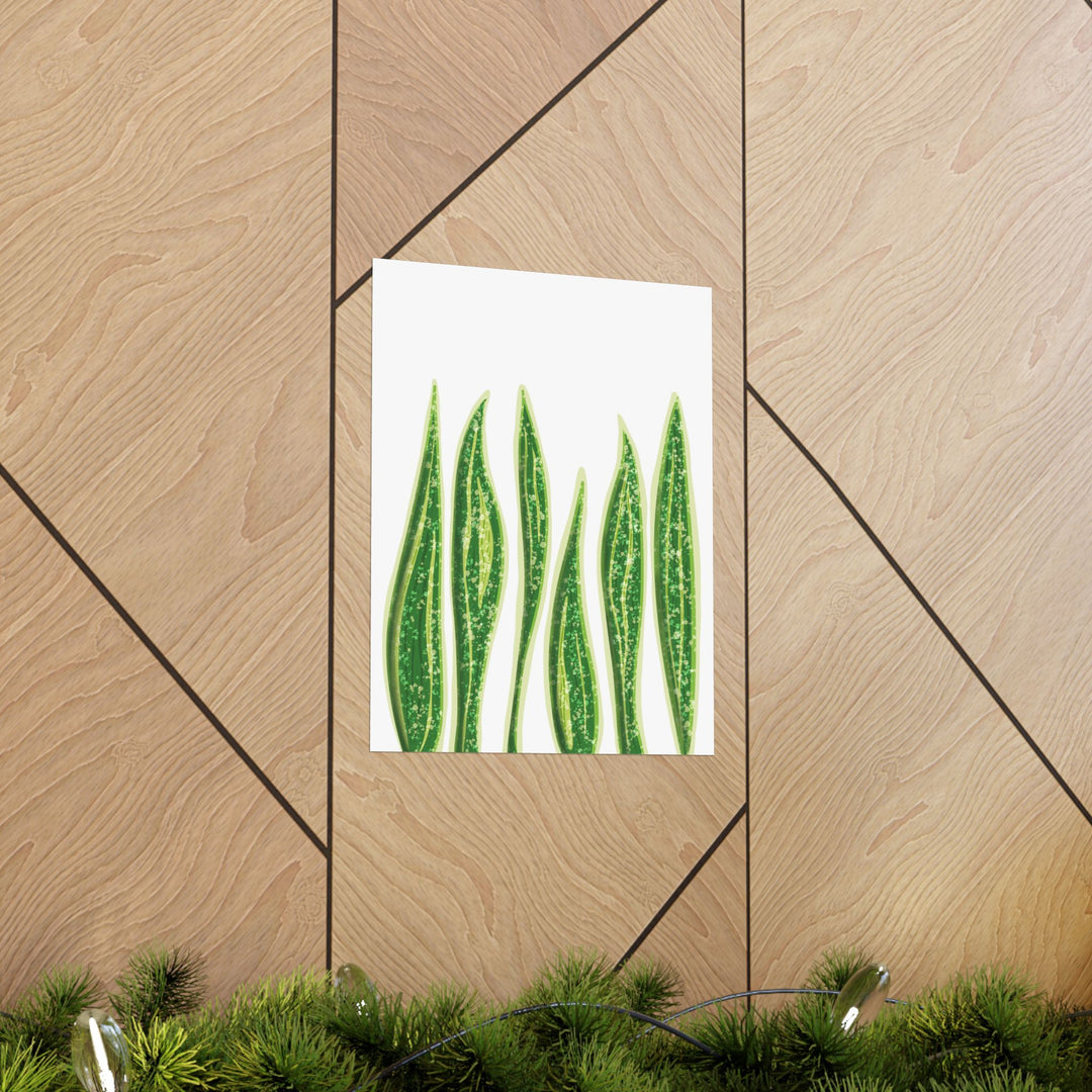 Snake Plant Print The Potted Pixel Large Botanical Poster Matte Finish Unframed Wall Art