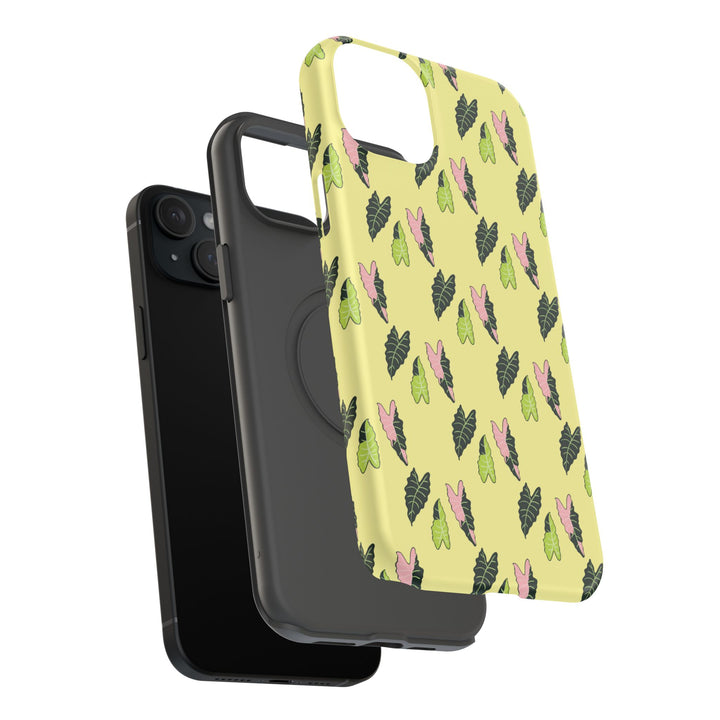 Alocasia Pattern Phone Case – Dual Layer Protective Cover