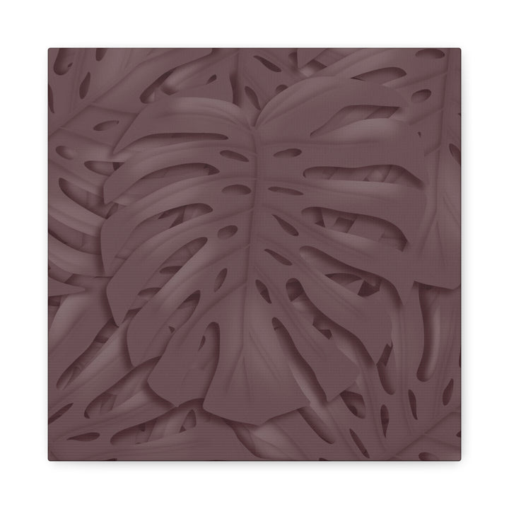 Merlot Monstera Canvas Art Stretched Matte Wall Print Botanical Plant Wall Decor For Living Room Bedroom