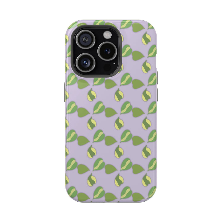 Hoya Kerrii Pattern Impact Resistant Phone Case Green Botanical Protective Cover Full Wrap Print