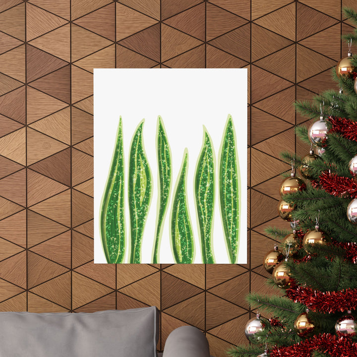 Snake Plant Print The Potted Pixel Large Botanical Poster Matte Finish Unframed Wall Art