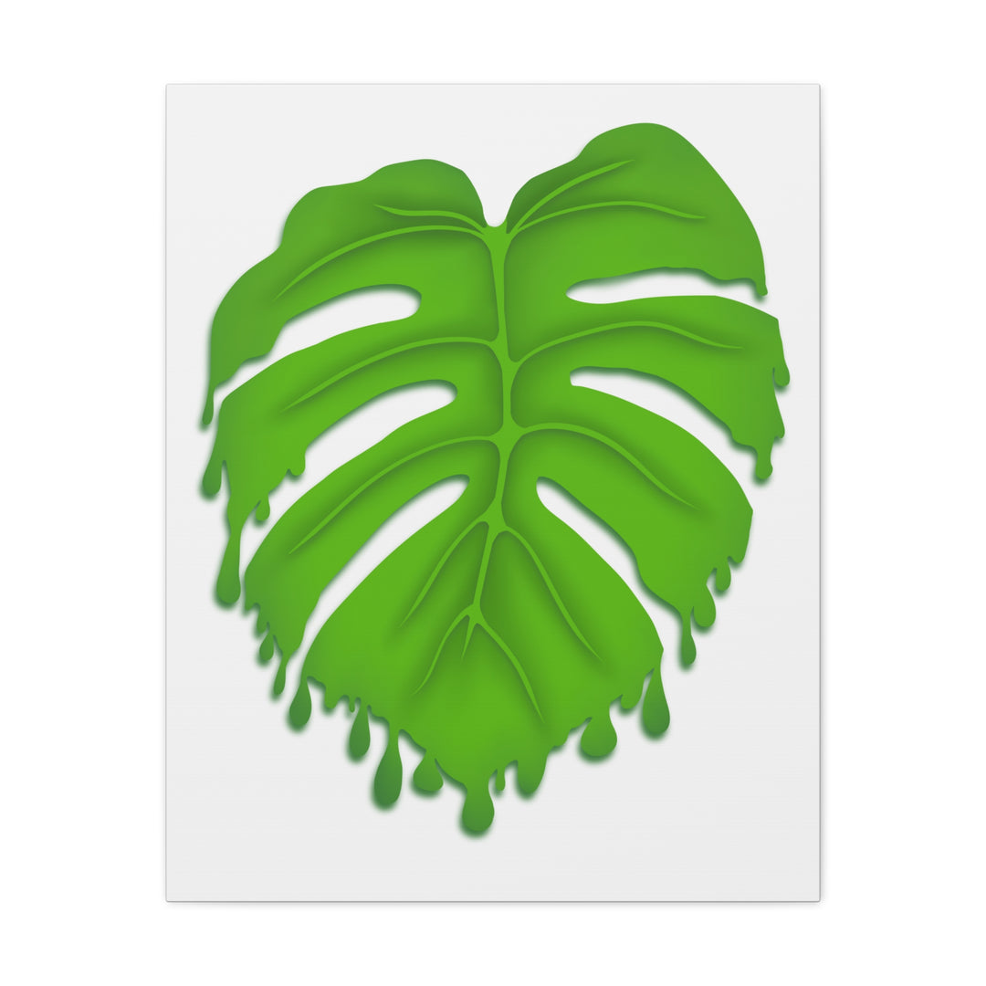 Melting Monstera Canvas Wall Art Large Botanical Print On Premium Cotton With Matte Finish For Indoor Decor