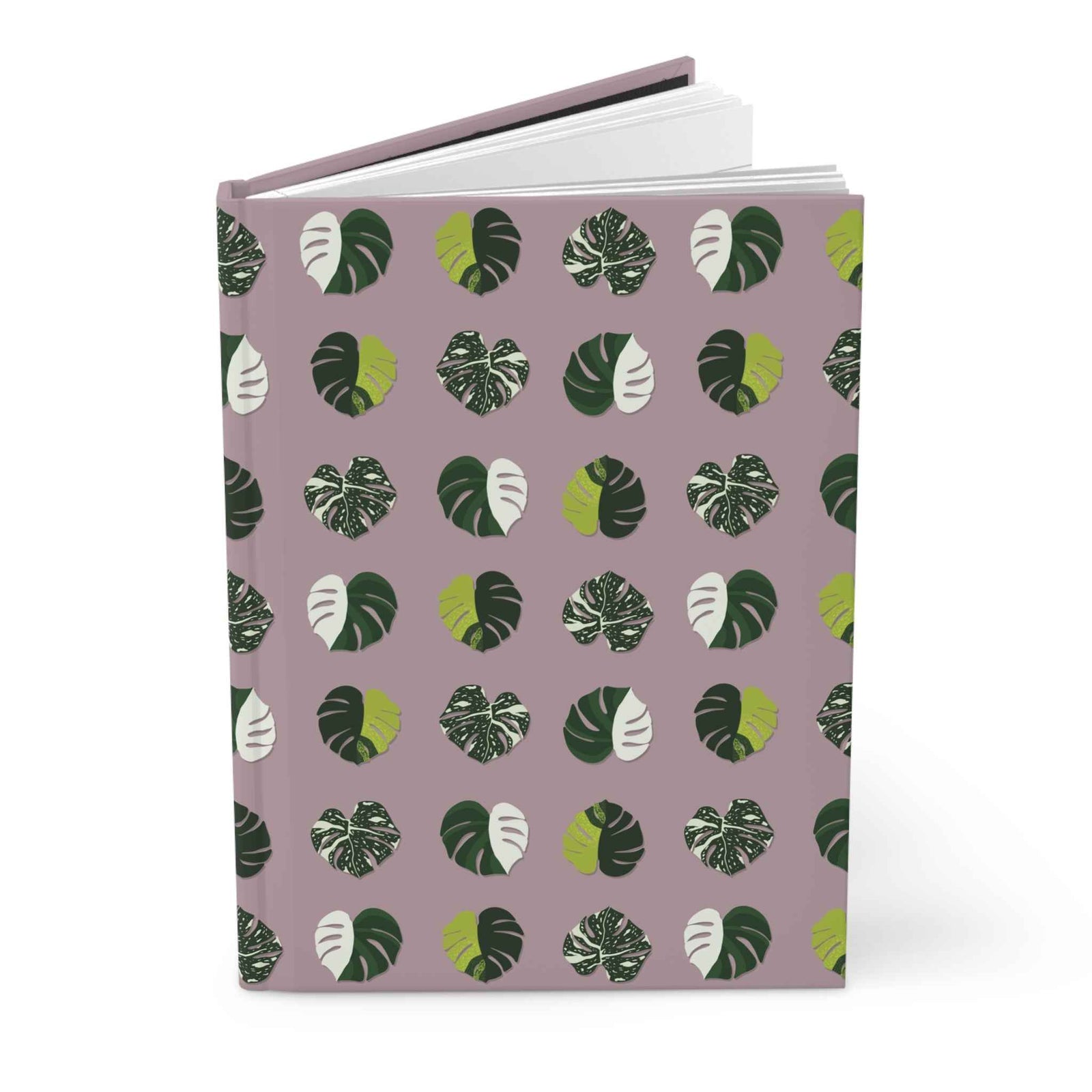 Variegated Monstera Pattern Hardcover Journal