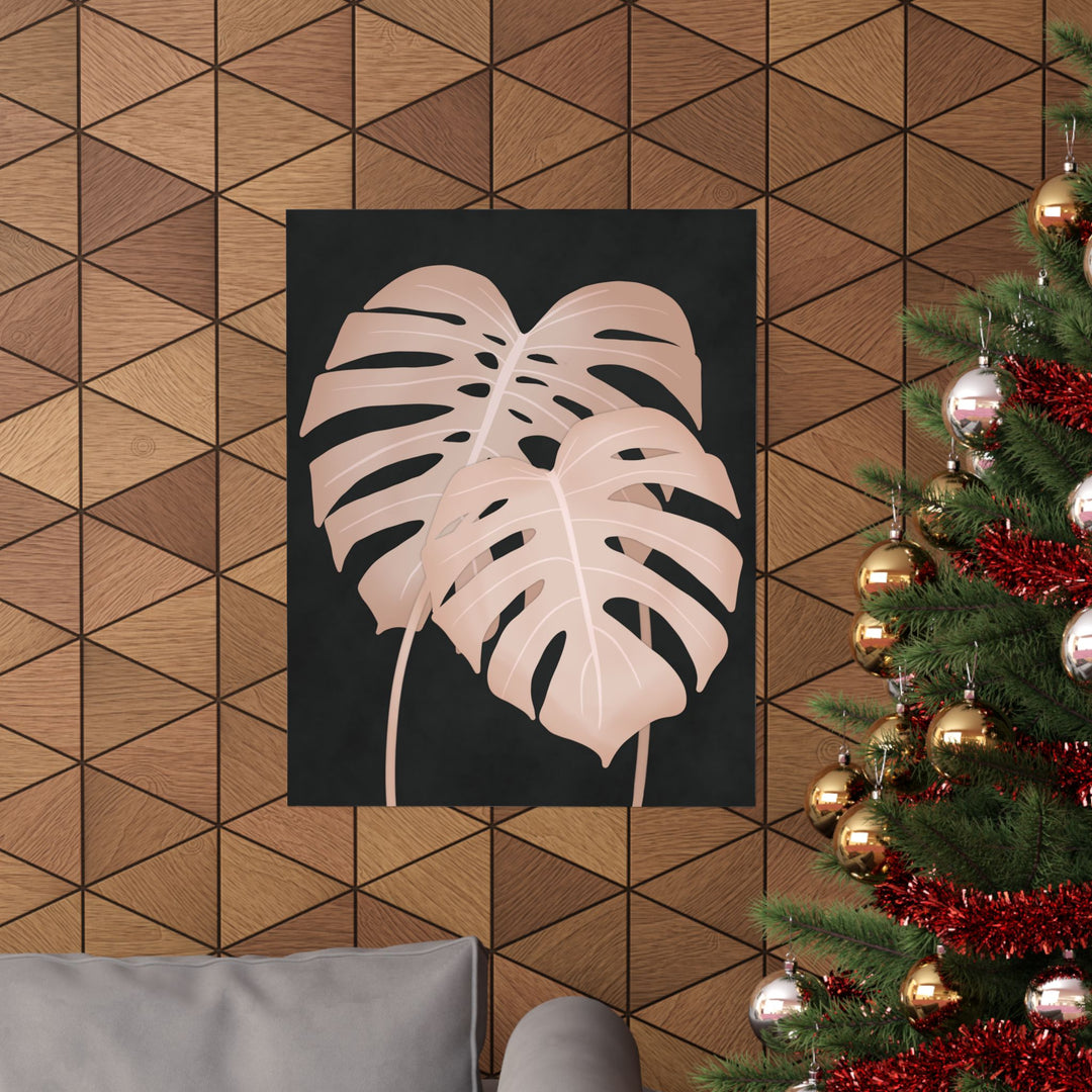 Pink Monstera Botanical Print – Unframed Wall Art